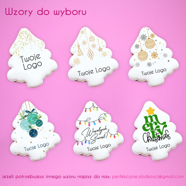 Mini piernikowa choinka z Twoim logo (różne wzory) - obrazek 3