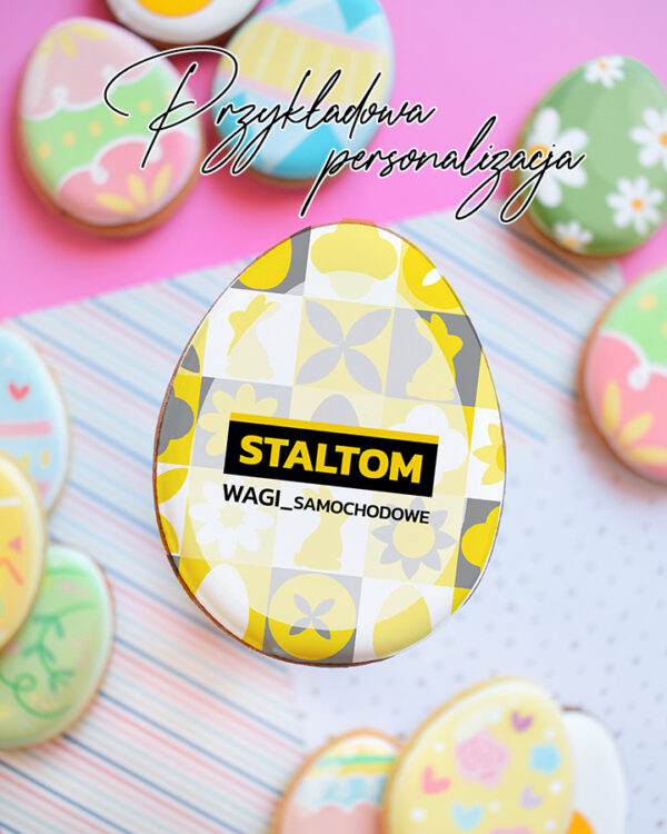 Piernikowa pisanka "Wielkanocna mozaika" z Twoim logo (różne wielkości) - obrazek 3